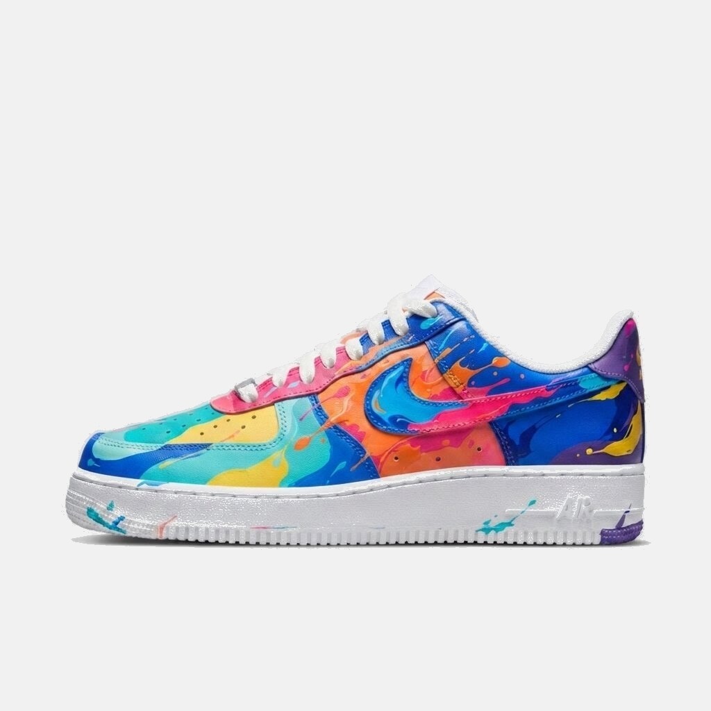 Kicksthetic bespoke sneaker finished in hand-painted colour artwork